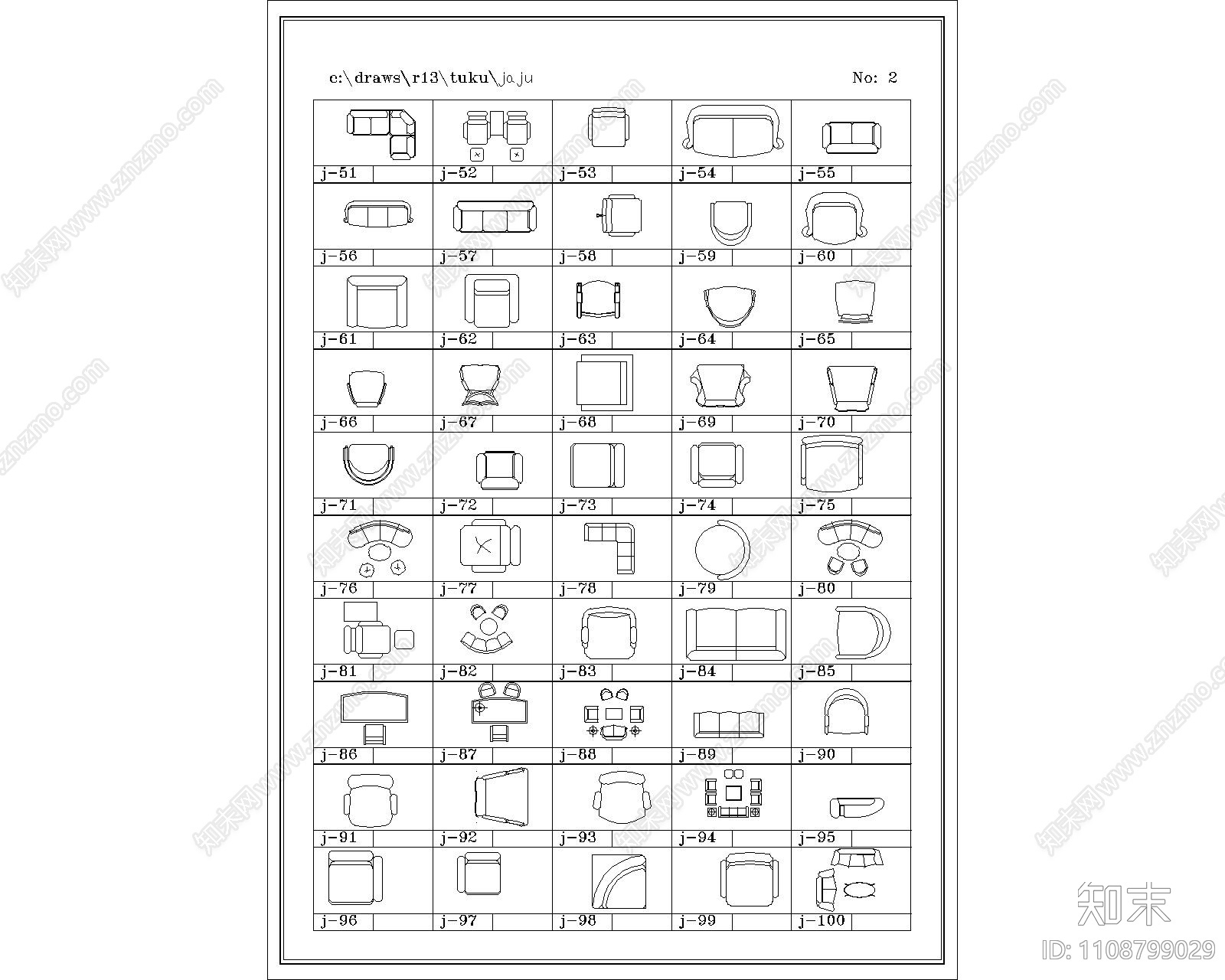 工装及家装cad模型图库cad施工图下载【ID:1108799029】