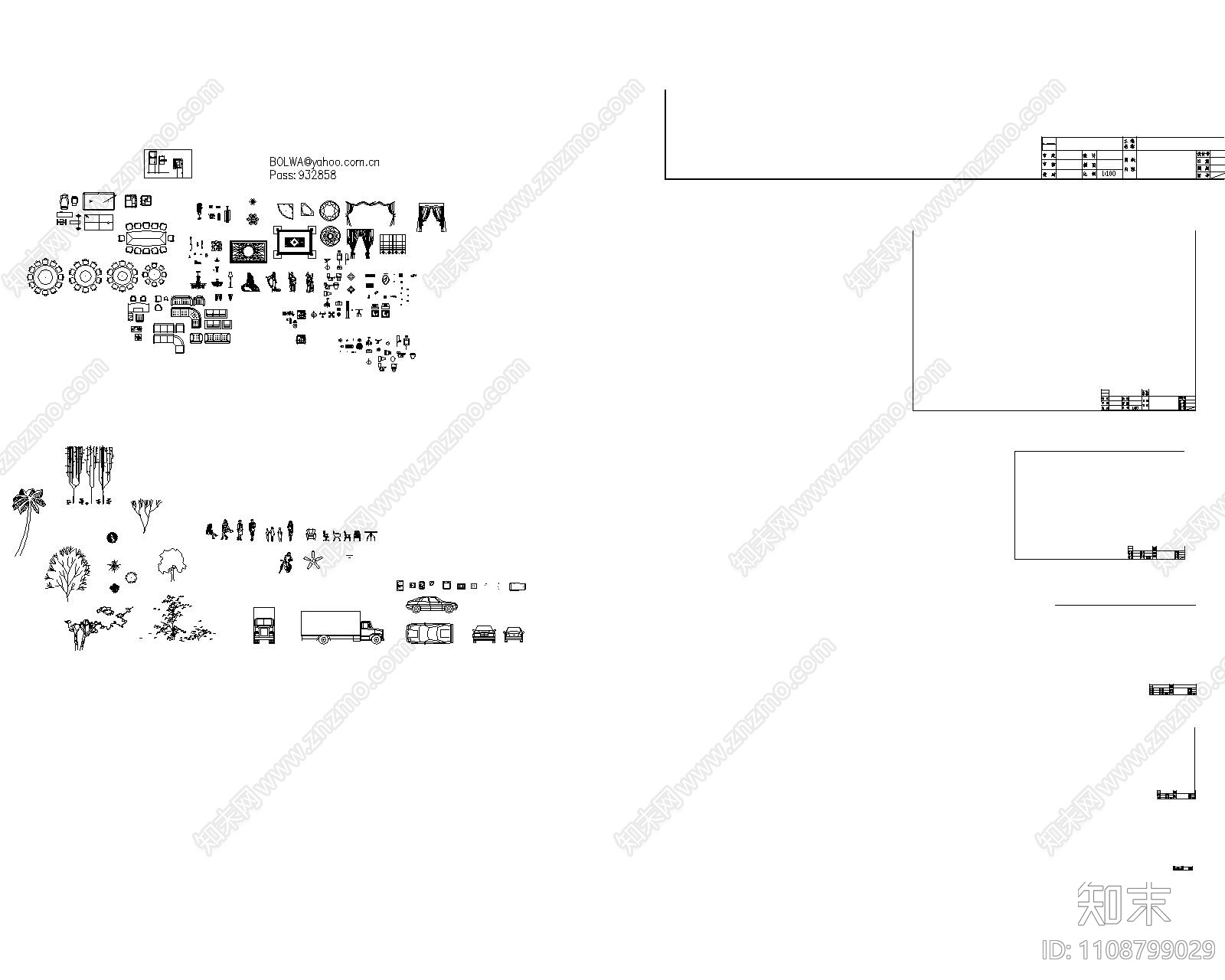 工装及家装cad模型图库cad施工图下载【ID:1108799029】