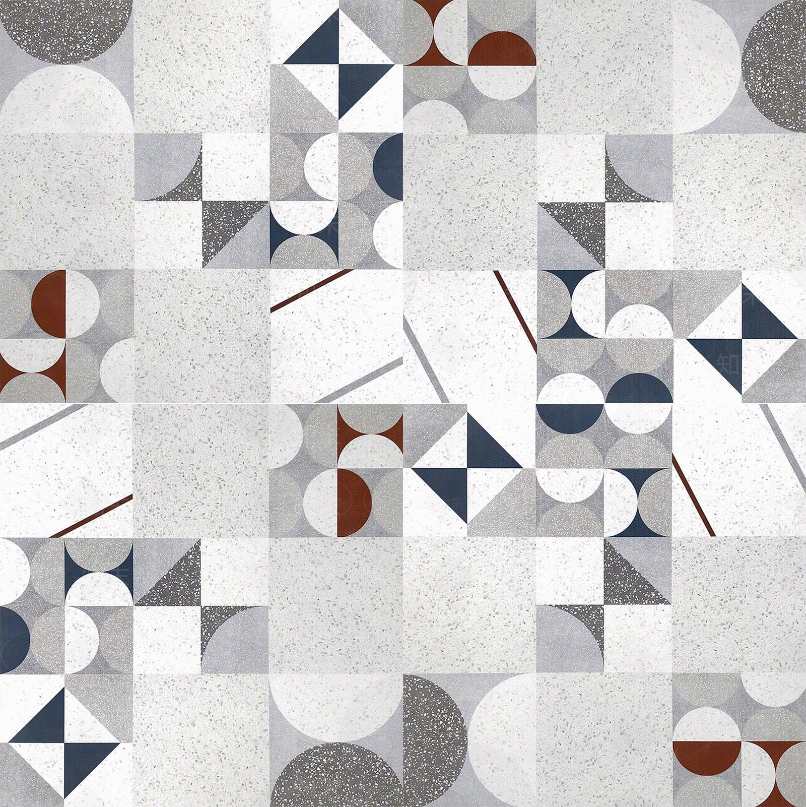 现代几何花岗岩拼色花砖贴图下载【ID:1108646003】