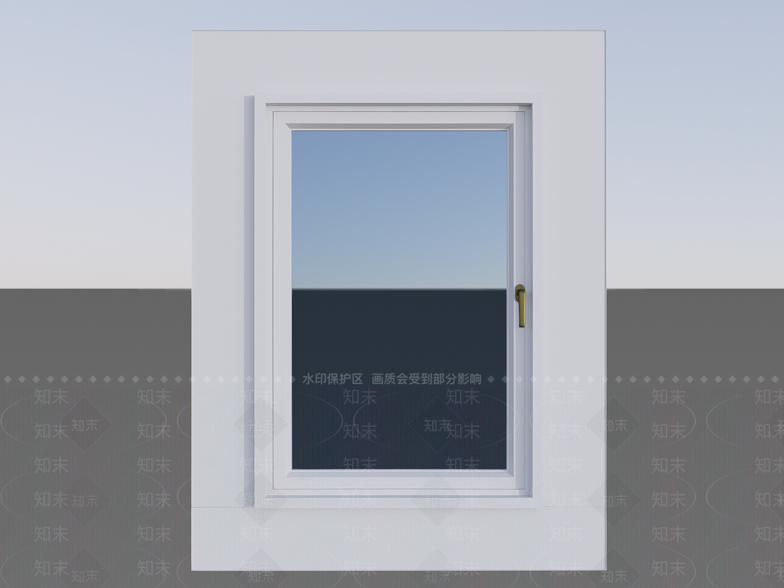 现代平开窗SU模型下载【ID:1108650227】