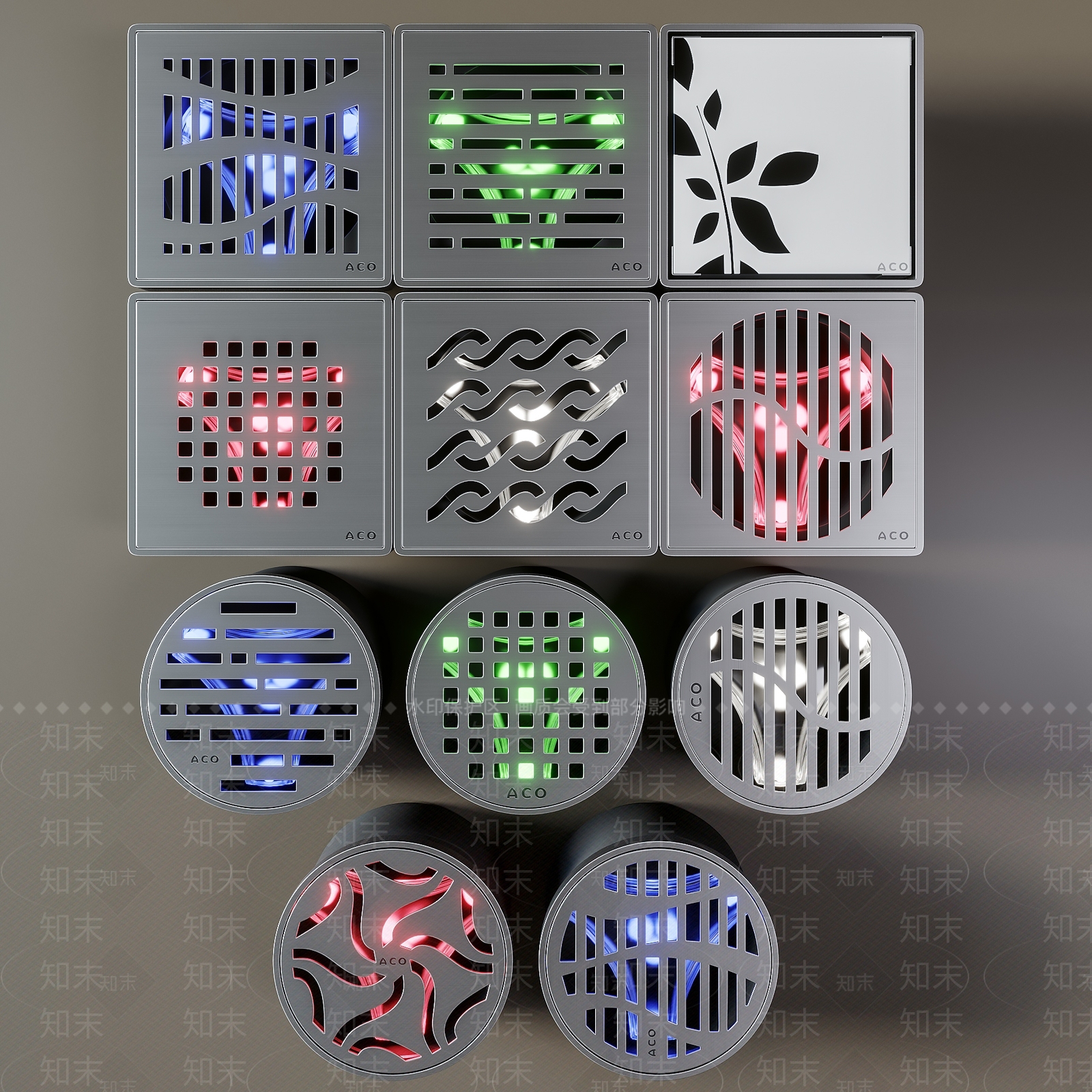 现代地漏组合3D模型下载【ID:1108652184】