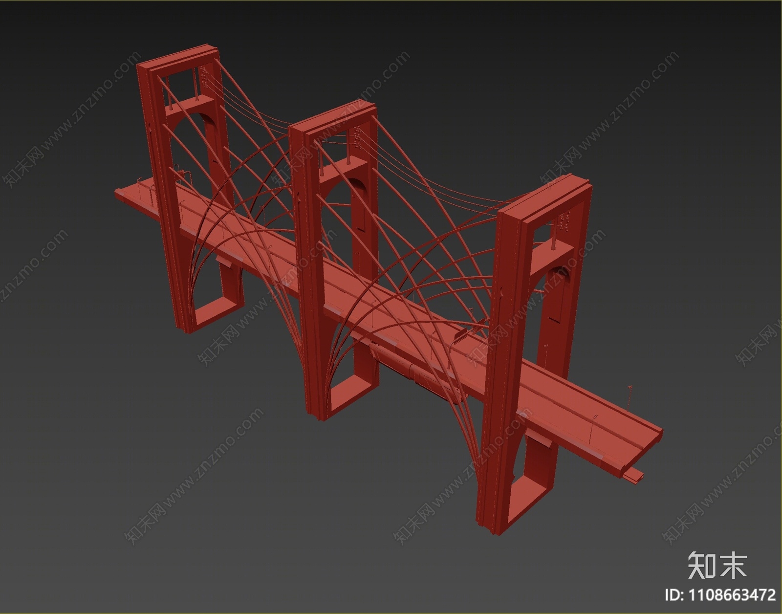 现代大桥3D模型下载【ID:1108663472】