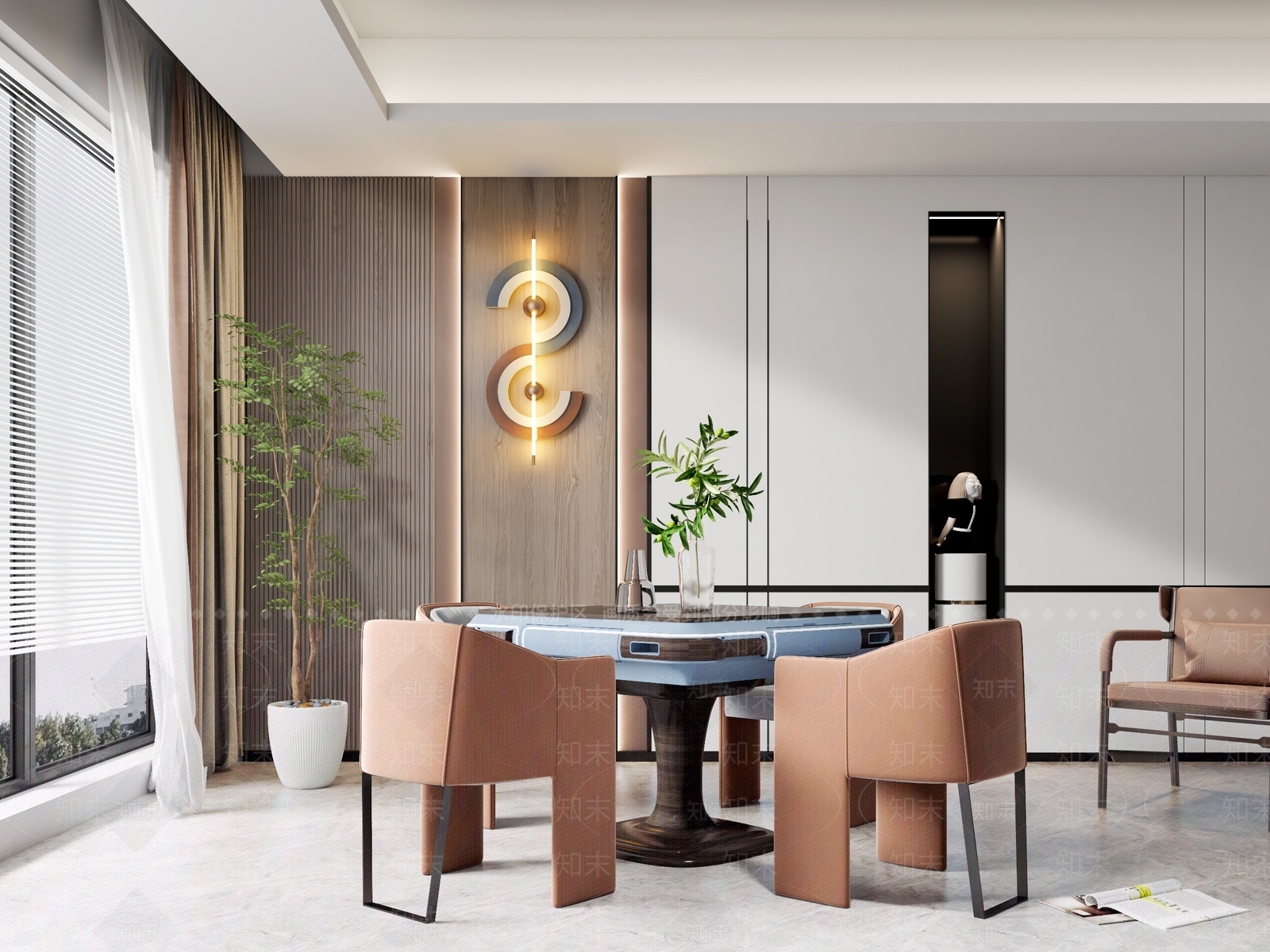 现代棋牌室3D模型下载【ID:1108671647】