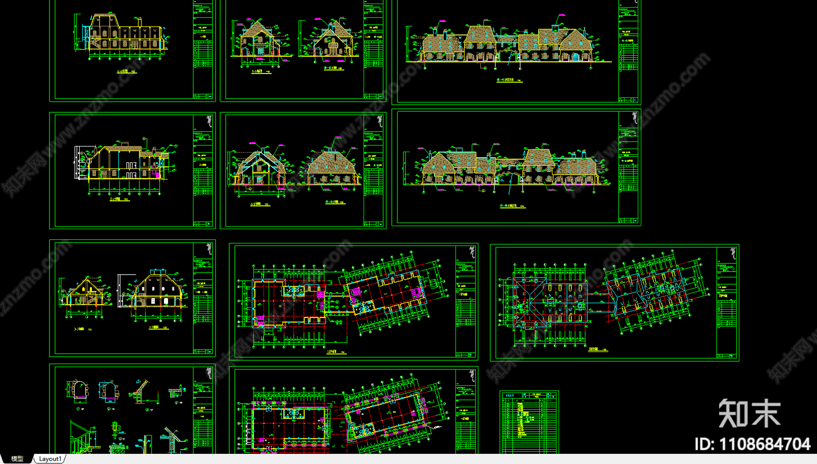 影楼施工图下载【ID:1108684704】