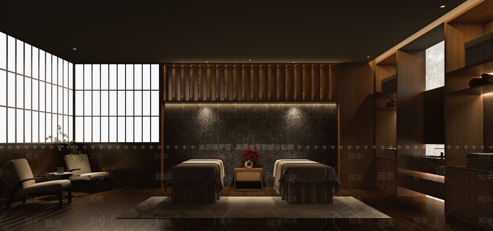 新中式美容SPA包间3D模型下载【ID:1108692086】
