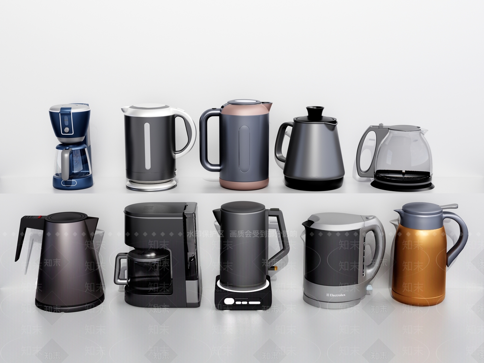 现代电热水壶SU模型下载【ID:1108699245】