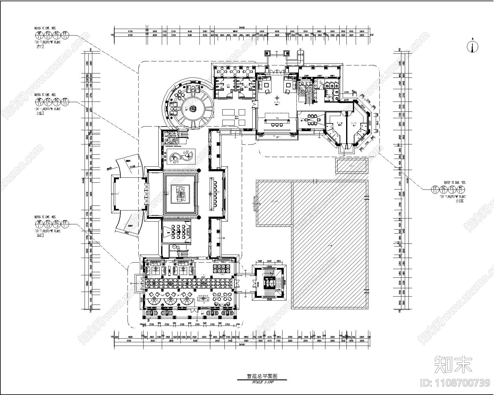 欧式古典cad施工图下载【ID:1108700739】