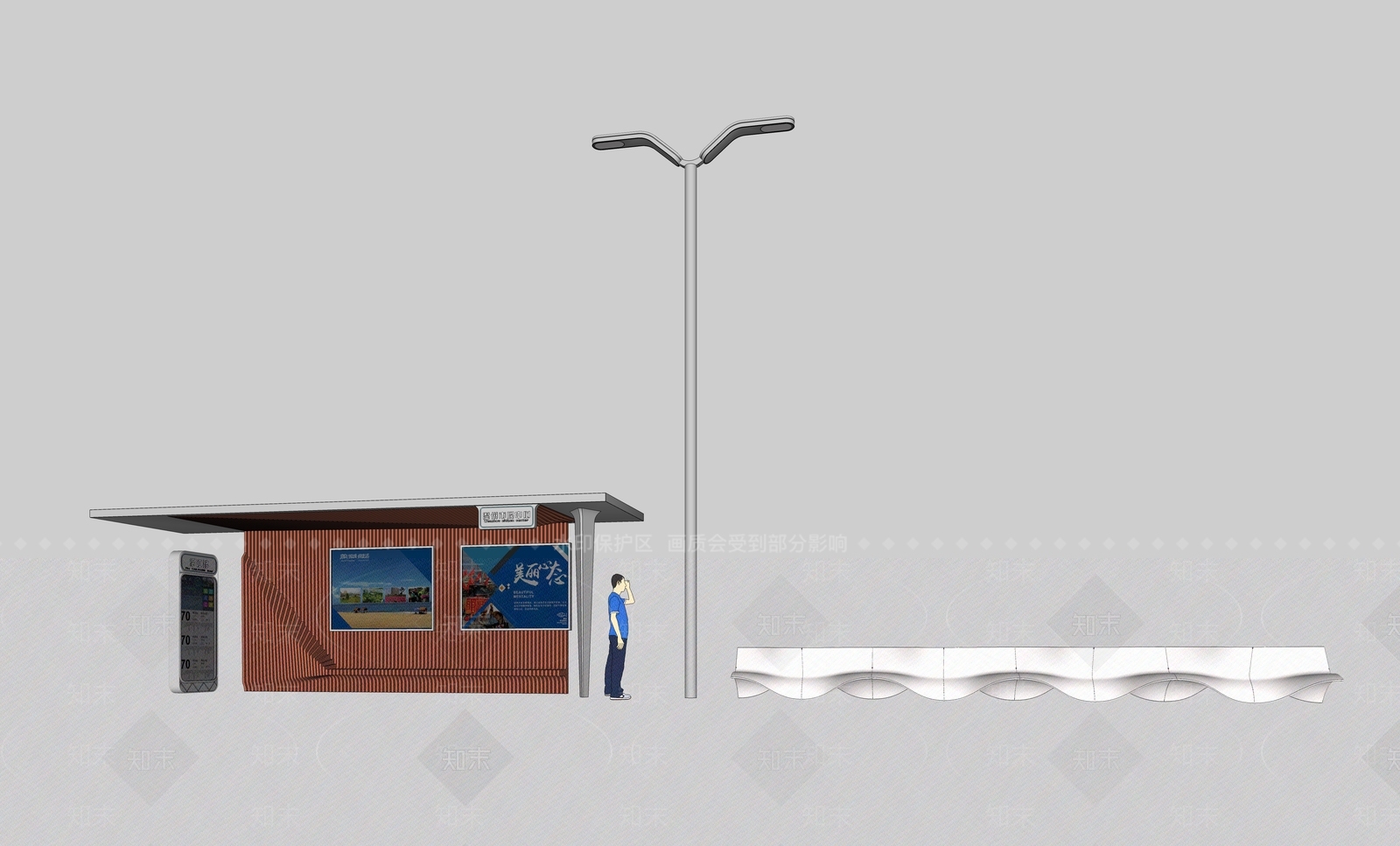 现代城市家具SU模型下载【ID:1108705106】