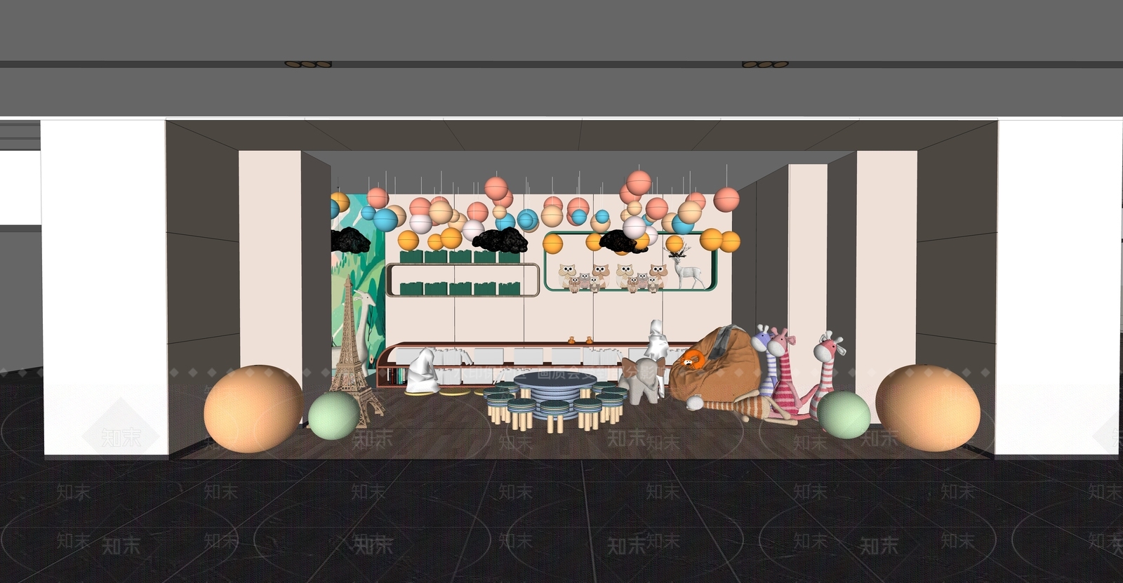 现代儿童活动空间SU模型下载【ID:1108713771】