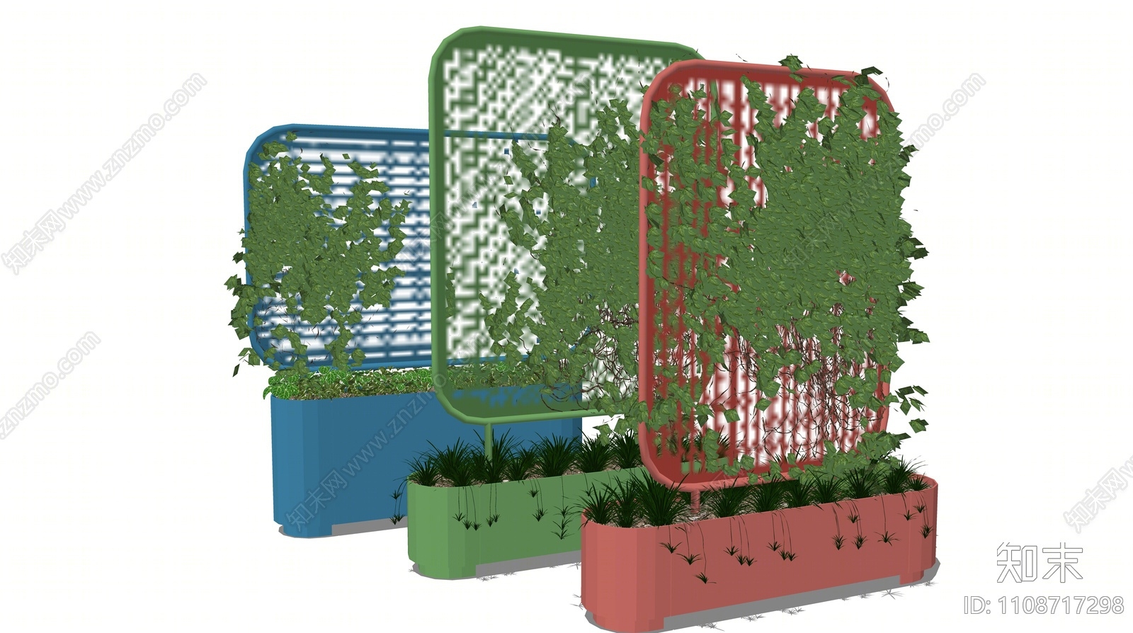 北欧藤蔓绿植墙SU模型下载【ID:1108717298】