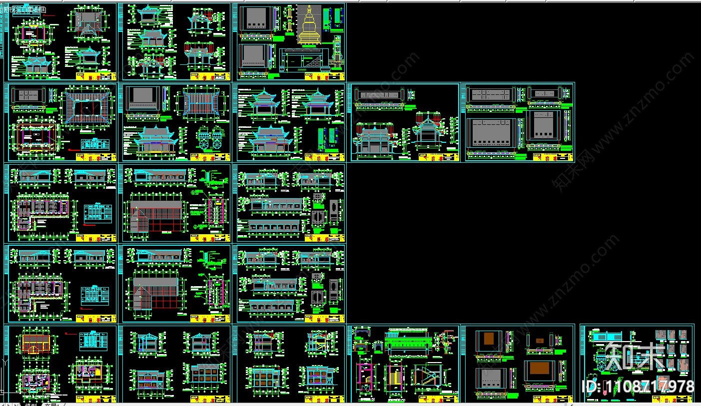 撞钟寺施工图cad施工图下载【ID:1108717978】