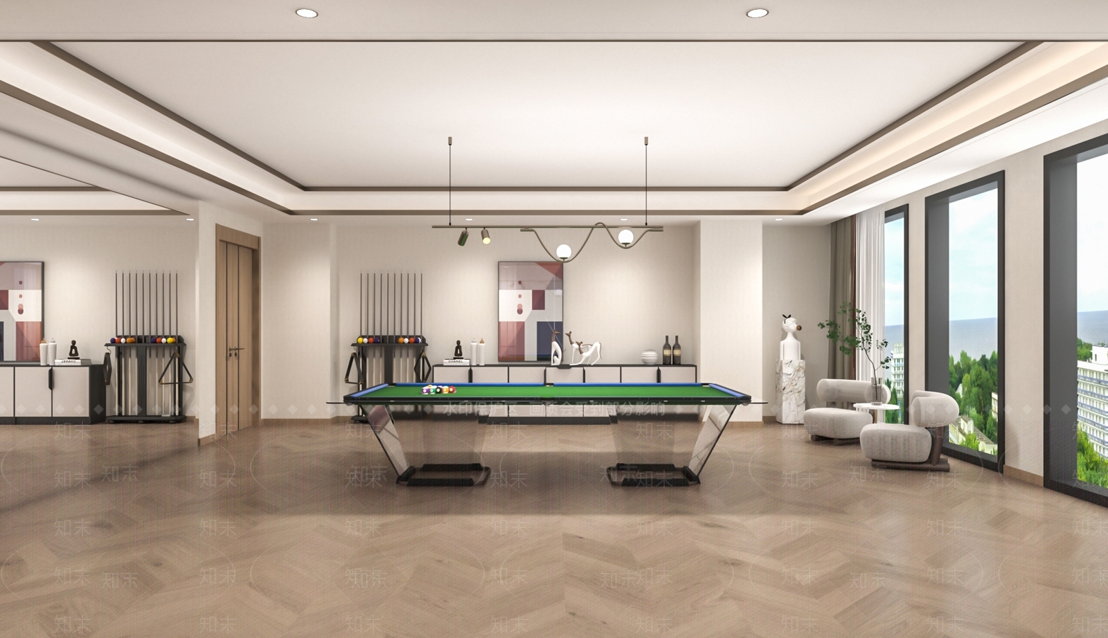 现代台球室3D模型下载【ID:1108719054】