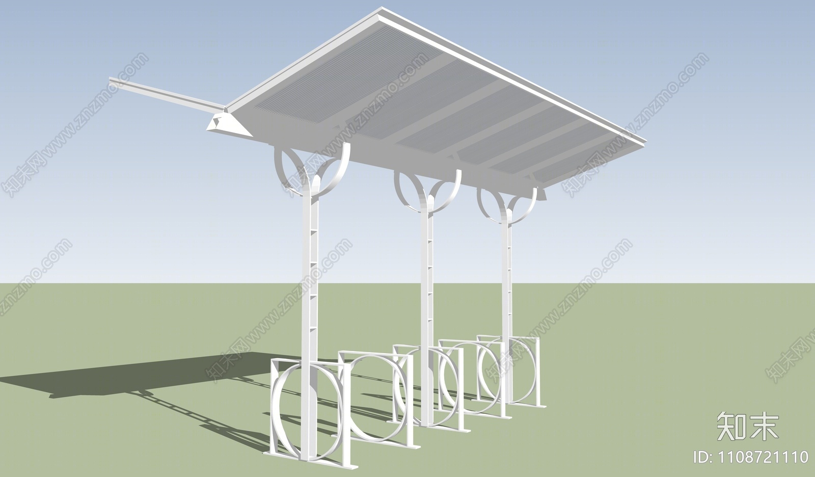 现代自行车棚SU模型下载【ID:1108721110】