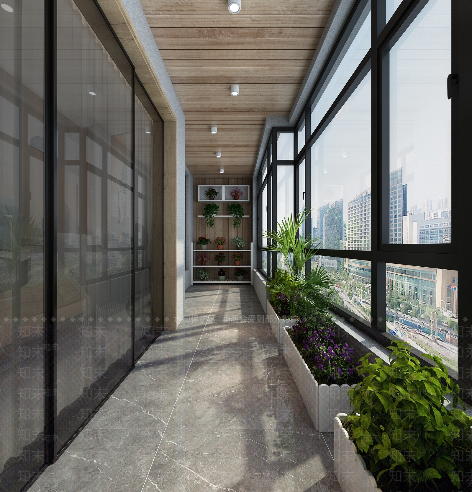 现代家居阳台3D模型下载【ID:1108722367】
