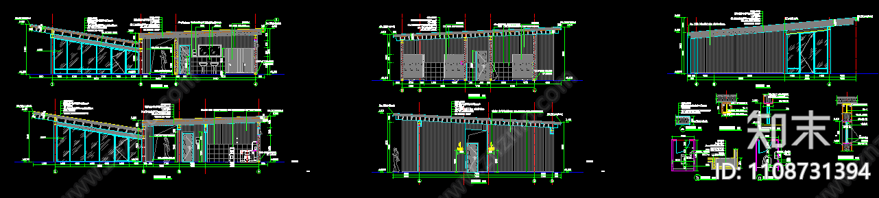景观构筑卫生间cad施工图下载【ID:1108731394】