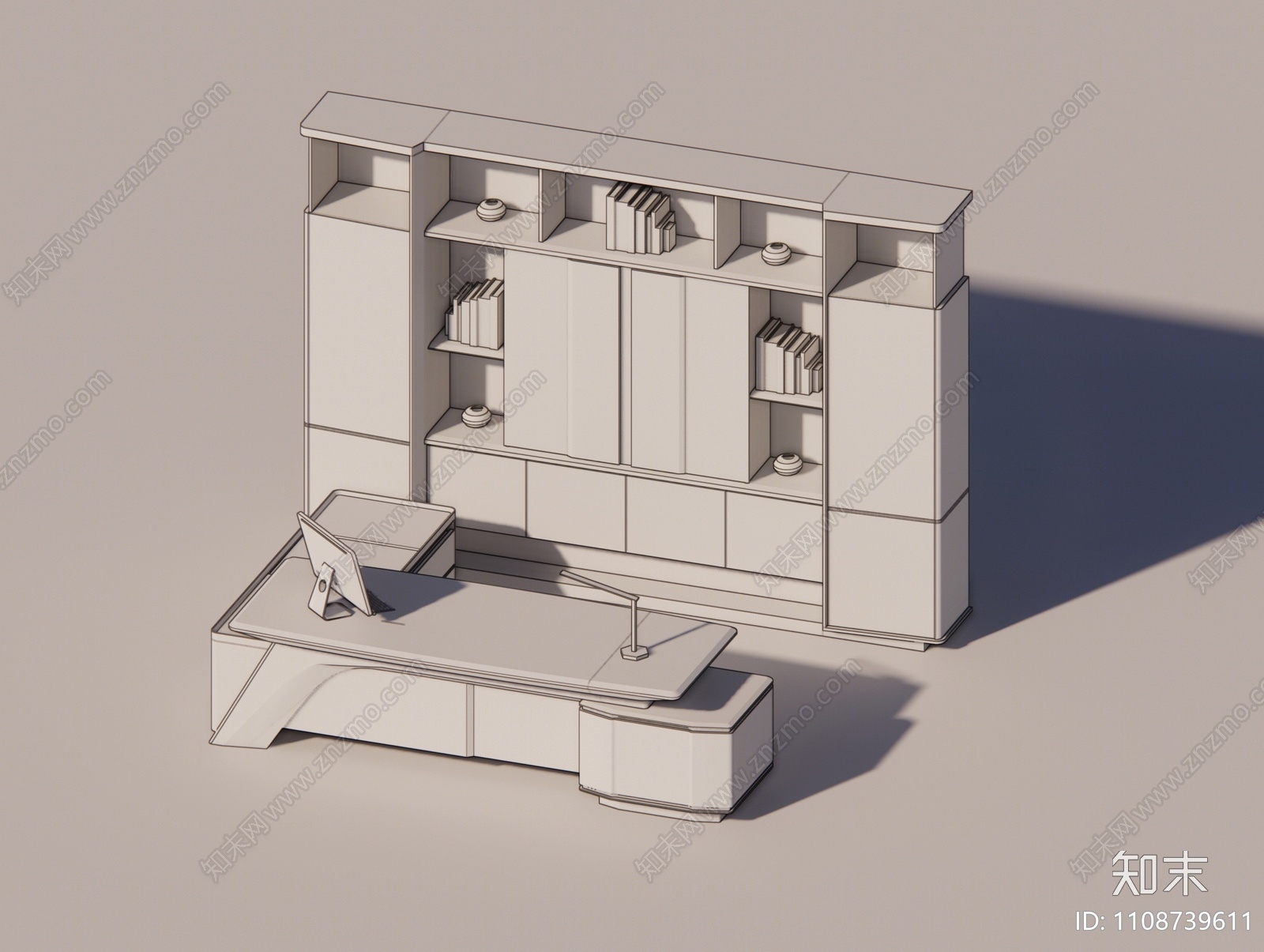 现代办公桌SU模型下载【ID:1108739611】