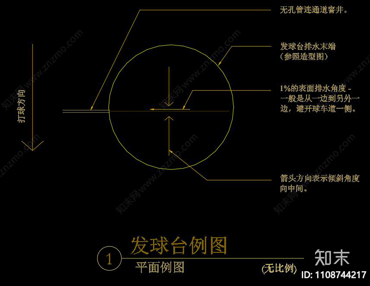 高尔夫球场CAD详图施工图下载【ID:1108744217】