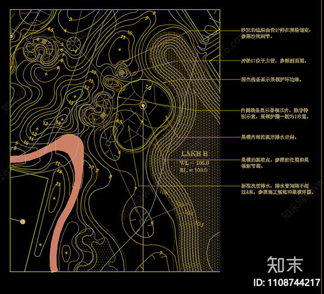 高尔夫球场CAD详图施工图下载【ID:1108744217】