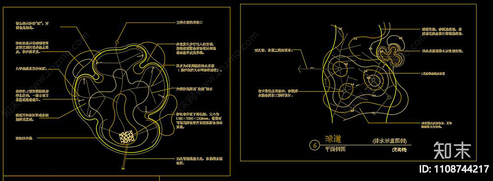 高尔夫球场CAD详图施工图下载【ID:1108744217】