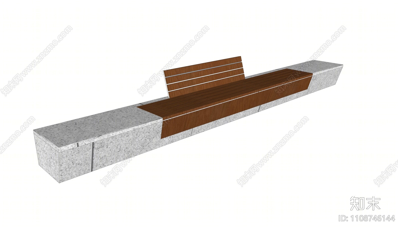 现代公园景观长椅SU模型下载【ID:1108746144】