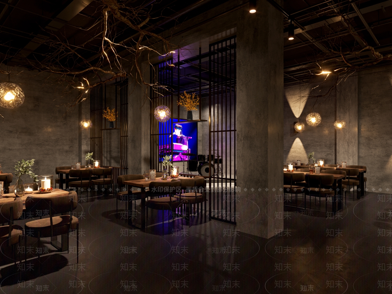工业风酒吧3D模型下载【ID:1108752544】