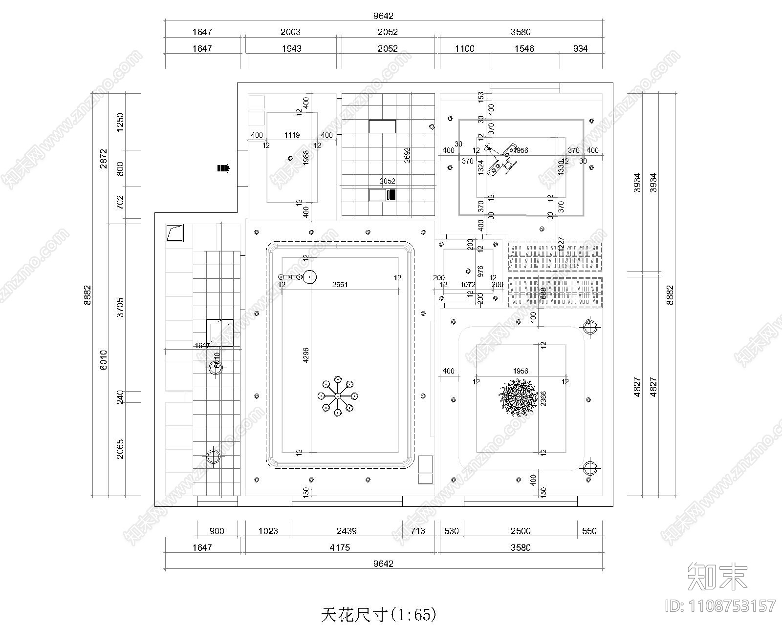 家装装修施工图纸cad施工图下载【ID:1108753157】