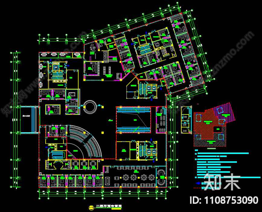现代简约休闲娱乐KTV包厢cad施工图下载【ID:1108753090】