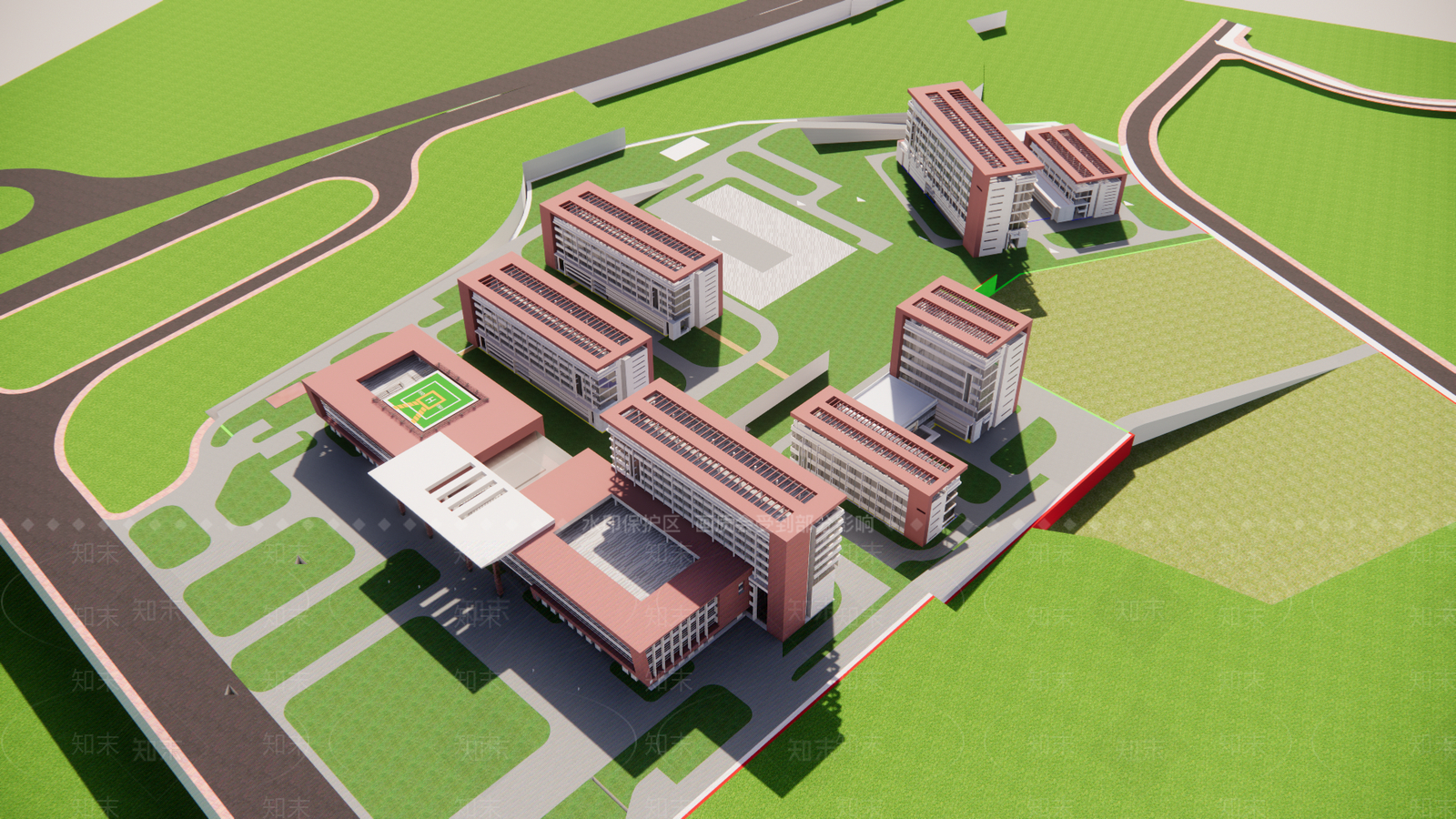 现代医疗建筑SU模型下载【ID:1108758447】