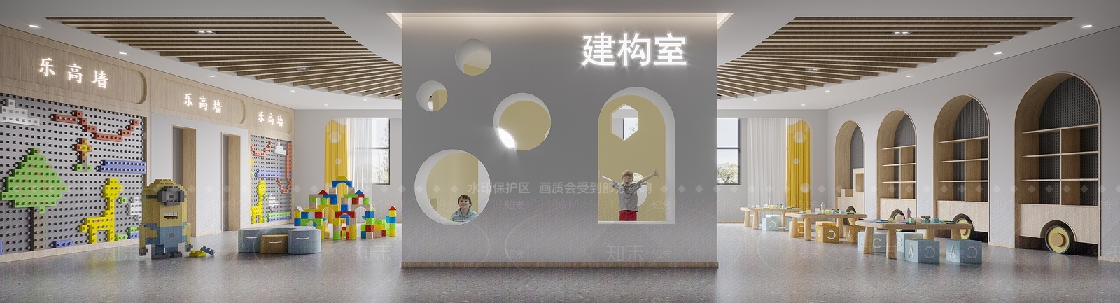 现代幼儿园娱乐室3D模型下载【ID:1108760064】