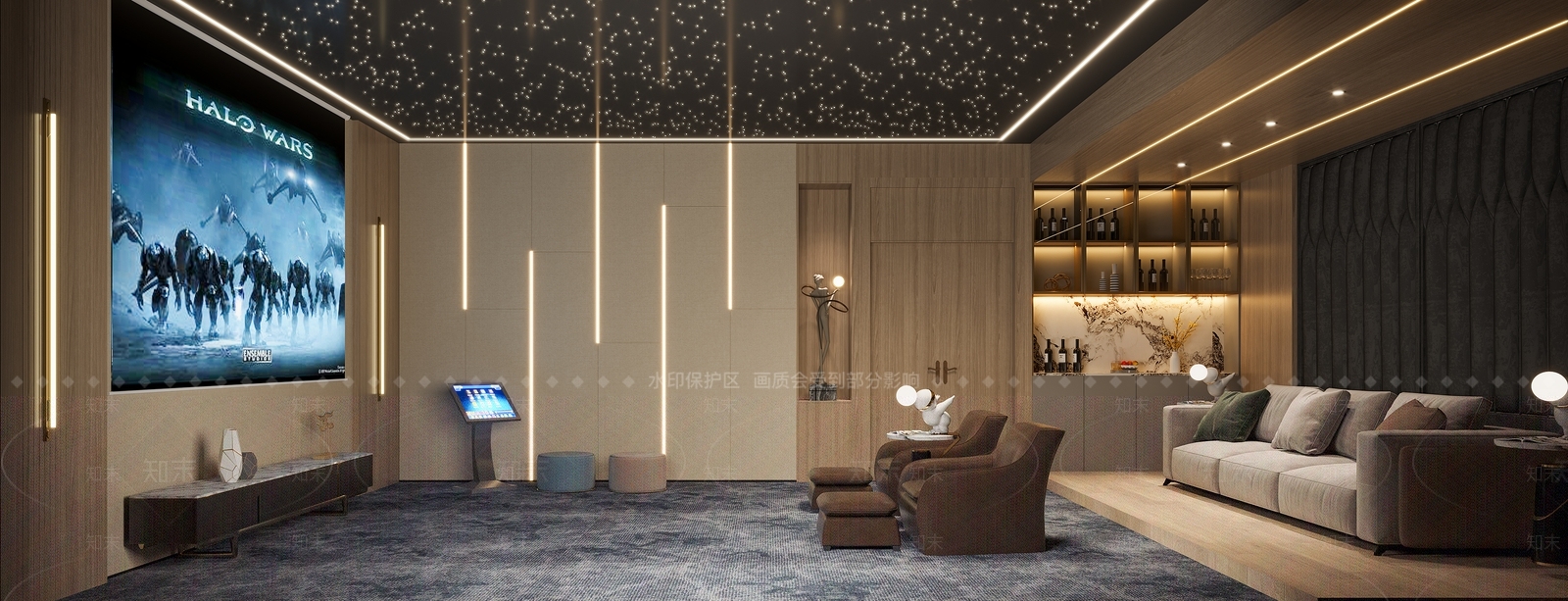 现代影音室3D模型下载【ID:1108769583】