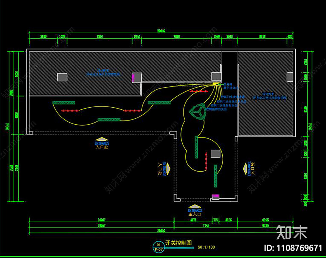 智能VR体验店CAD施工图下载【ID:1108769671】