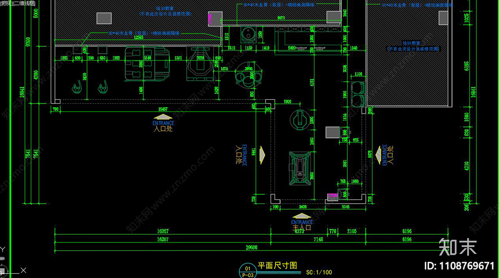 智能VR体验店CAD施工图下载【ID:1108769671】