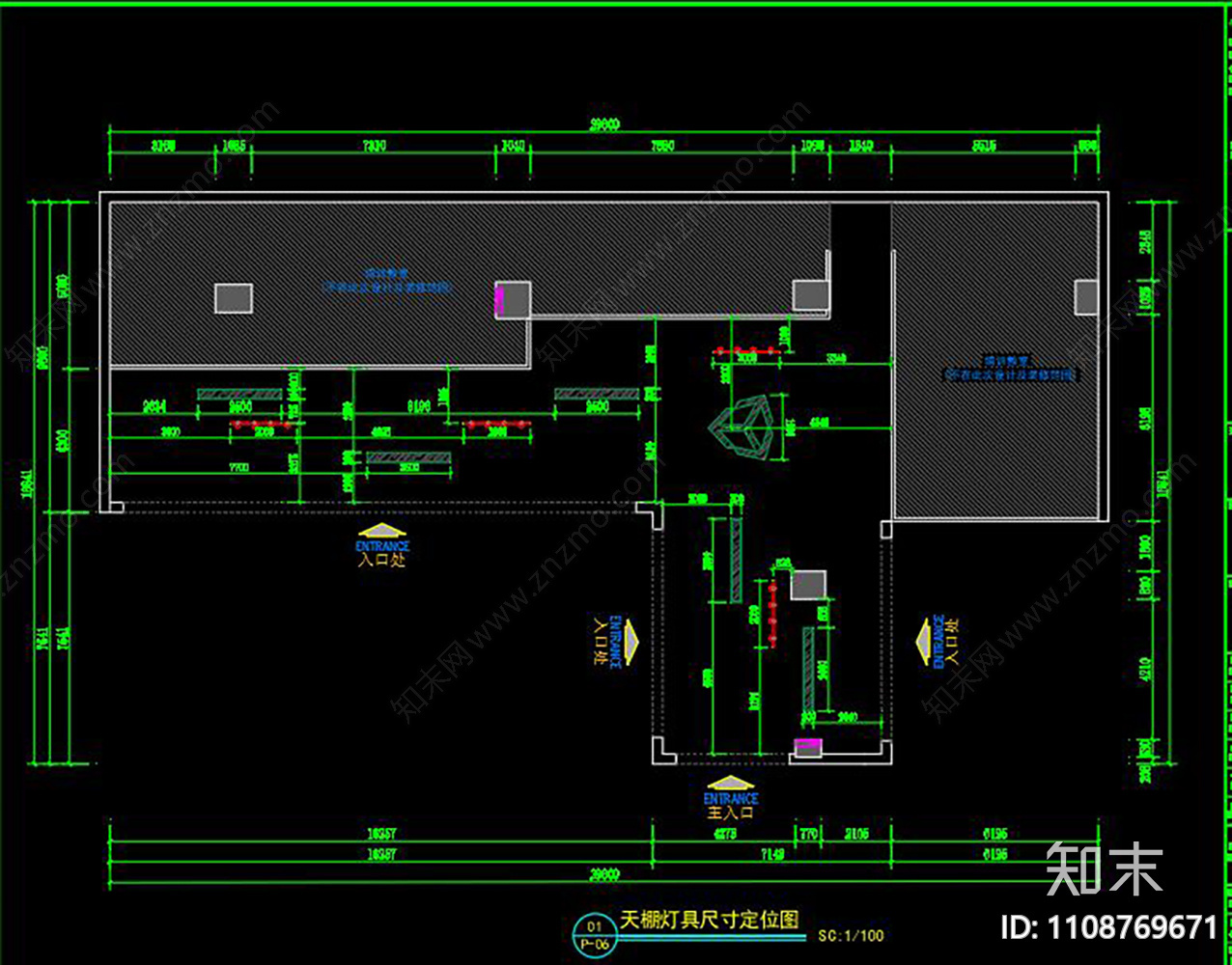 智能VR体验店CAD施工图下载【ID:1108769671】