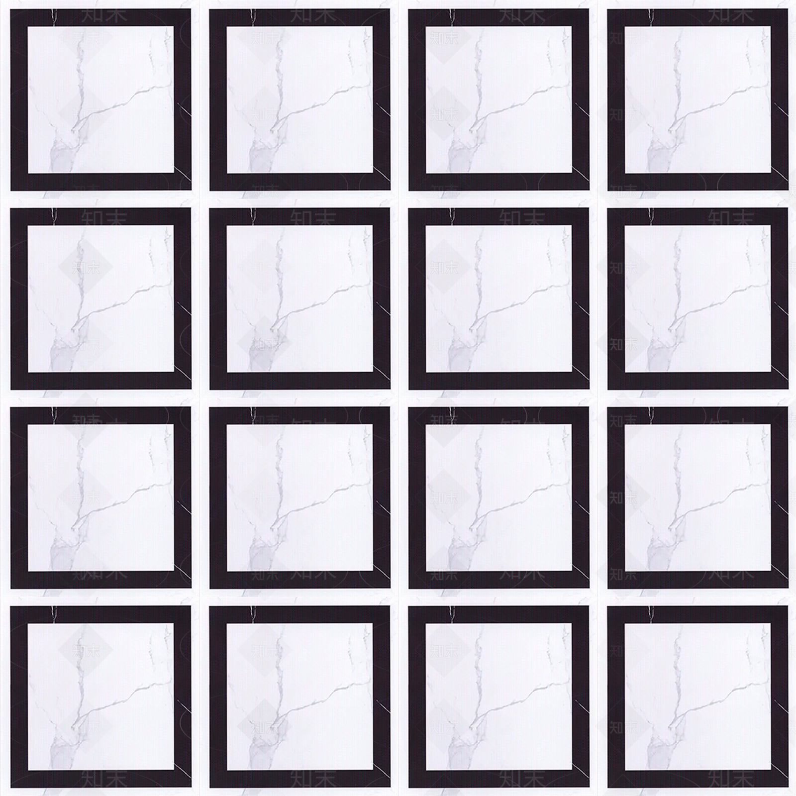 北欧黑白拼色大理石瓷砖贴图下载【ID:1108775640】
