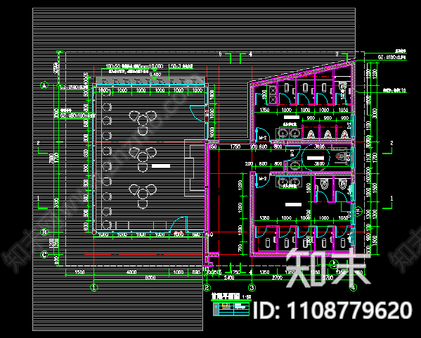 景观构筑卫生间施工图下载【ID:1108779620】