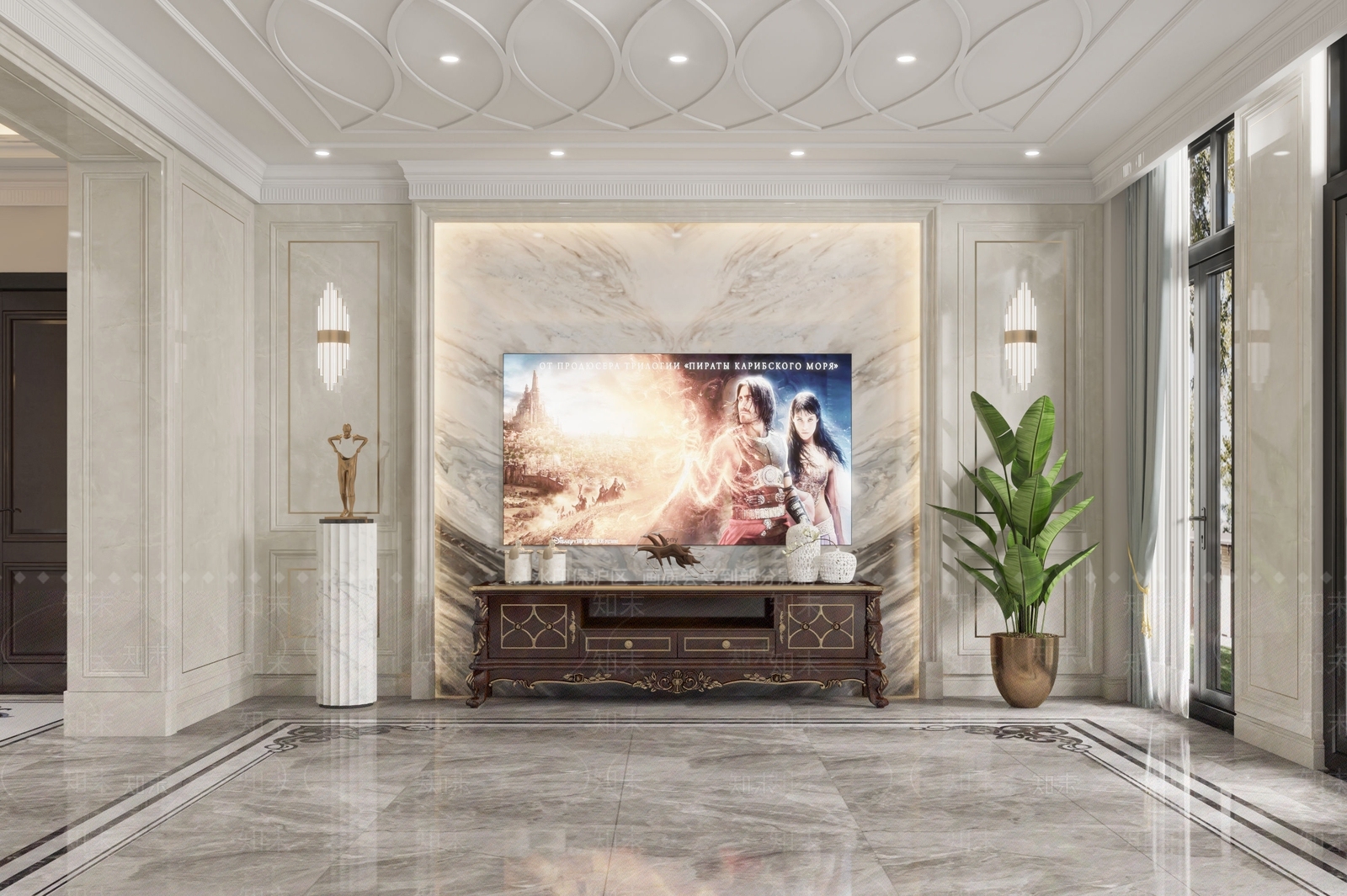 简欧玄关3D模型下载【ID:1221636665】