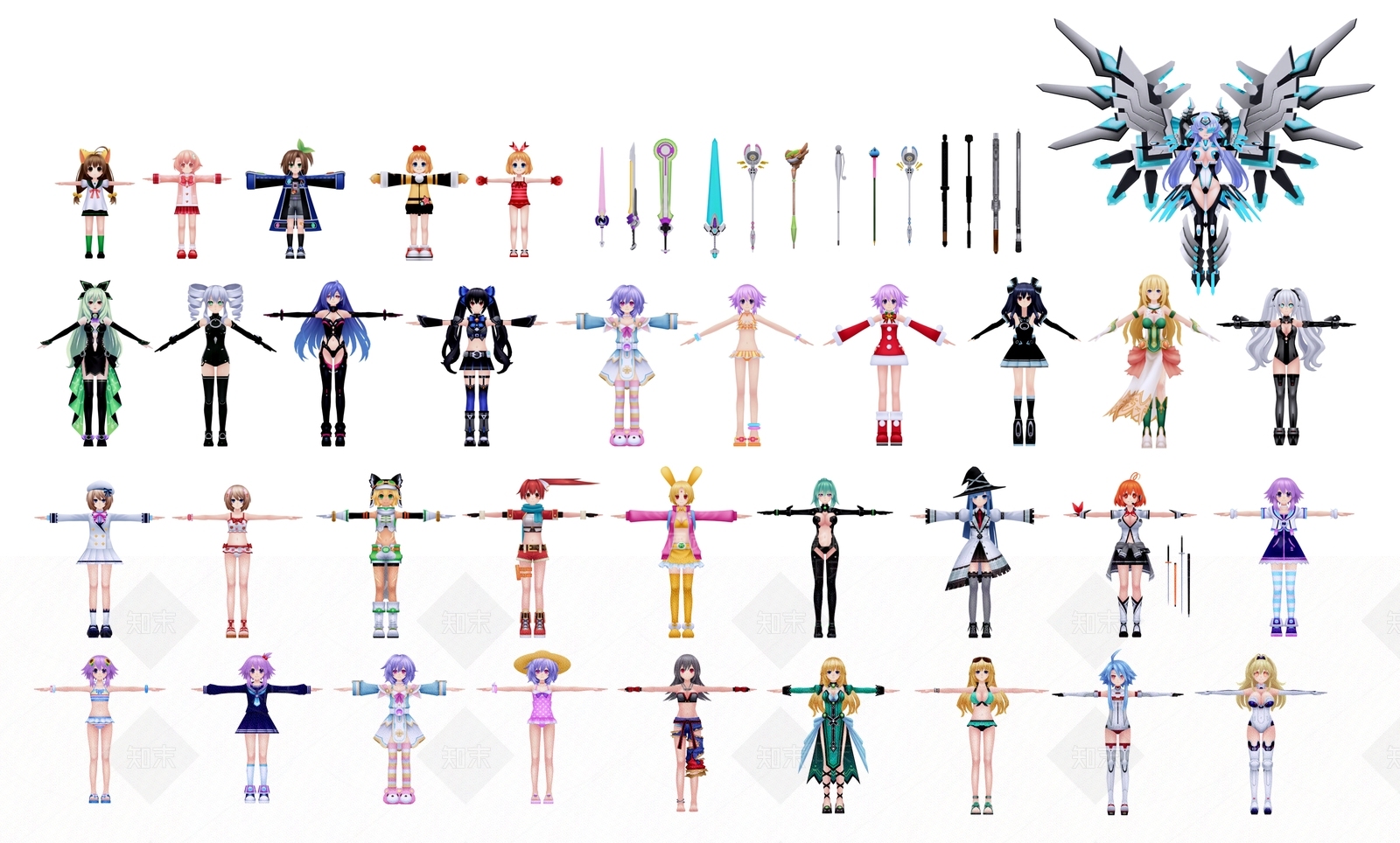 现代卡通游戏人物3D模型下载【ID:1108785913】