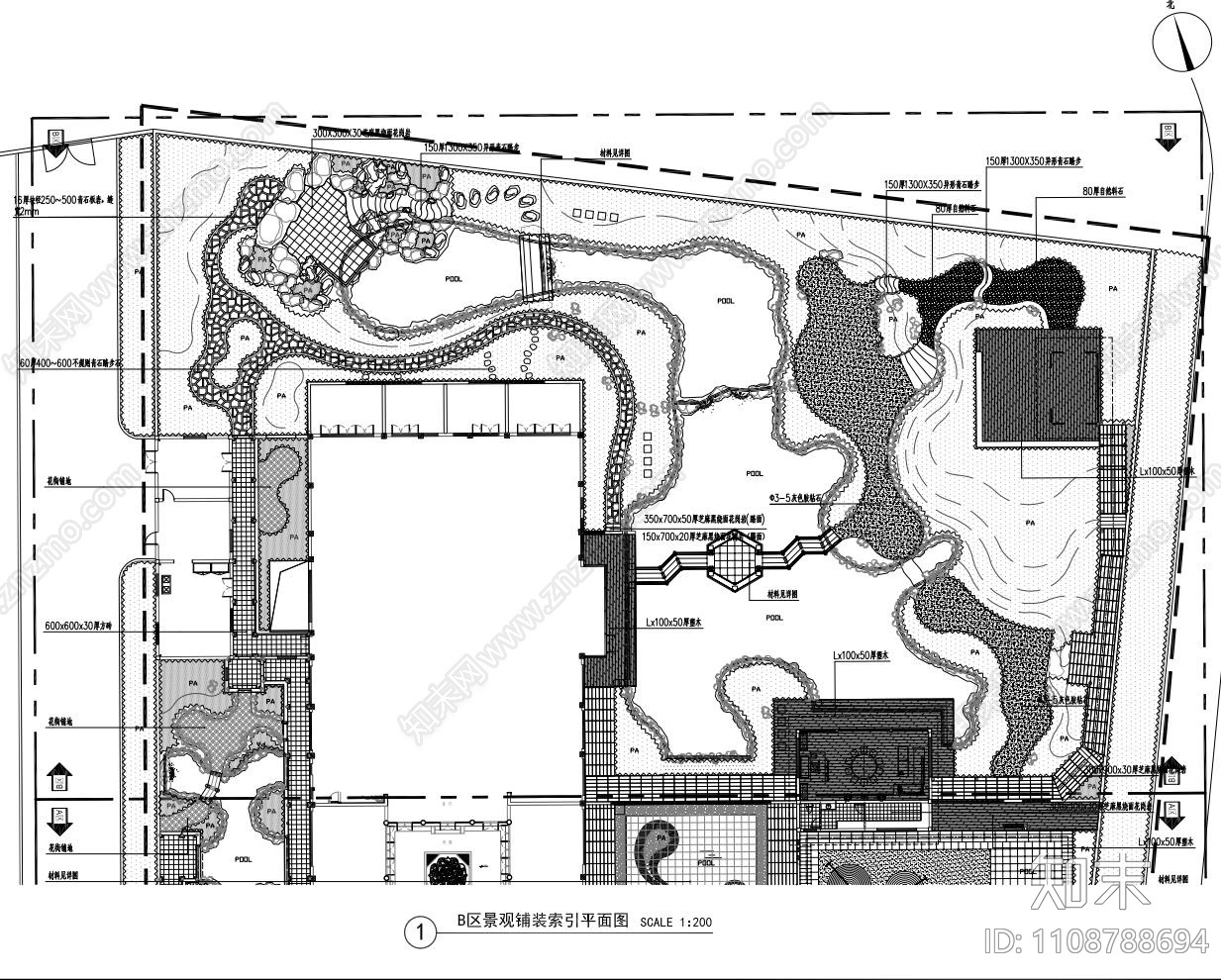 中式庭院施工图下载【ID:1108788694】