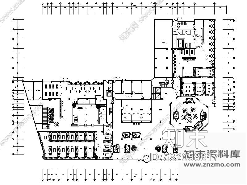 施工图湖北某酒店会所部分图纸含效果cad施工图下载【ID:532058617】