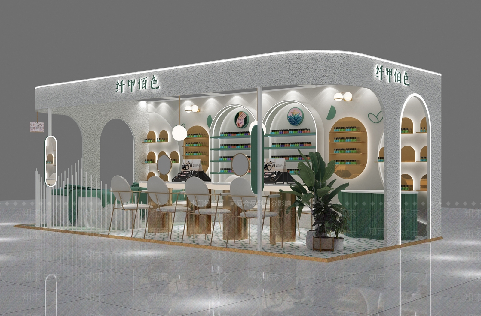 现代美甲店3D模型下载【ID:1108807608】