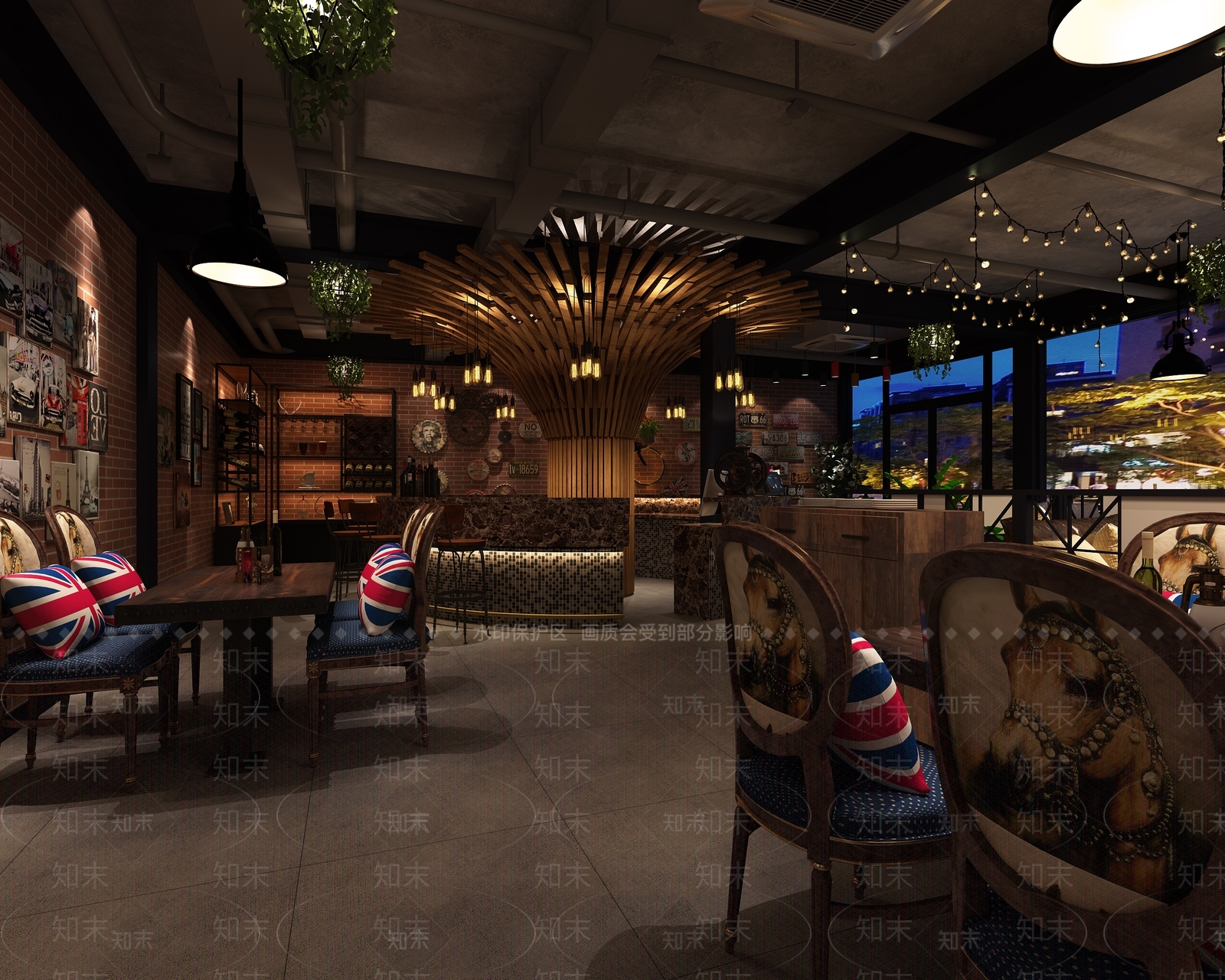 美式酒吧3D模型下载【ID:1108819211】