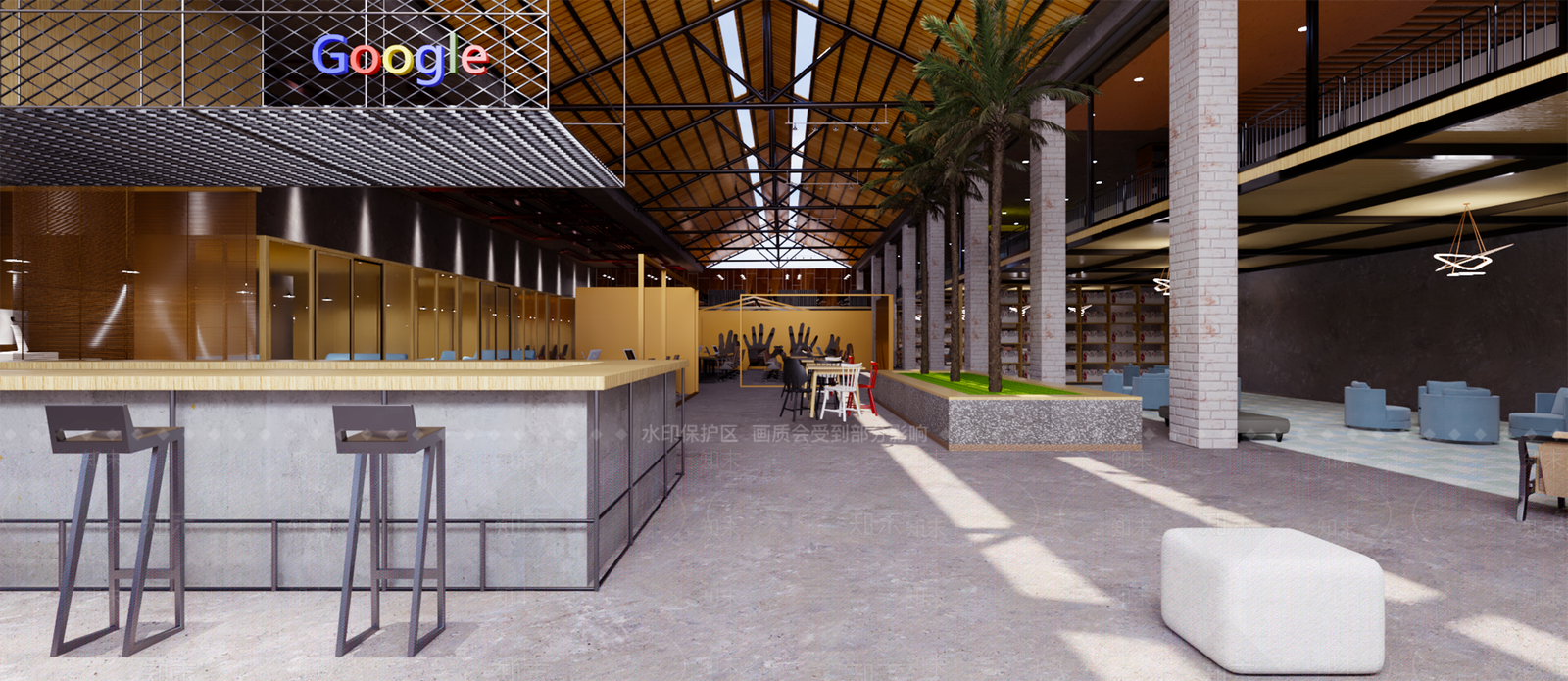 工业公共休息区SU模型下载【ID:1108822721】