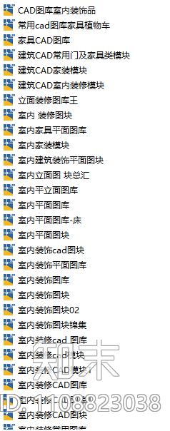 室内装修常用图块施工图下载【ID:1108823038】