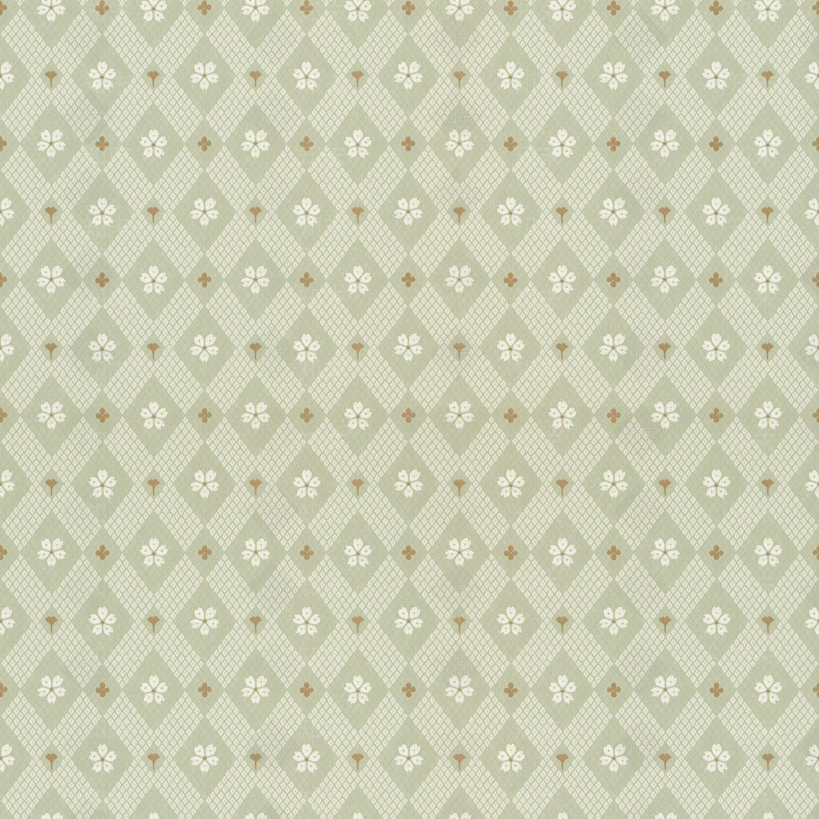 欧式绿色碎花壁纸贴图下载【ID:1108835034】