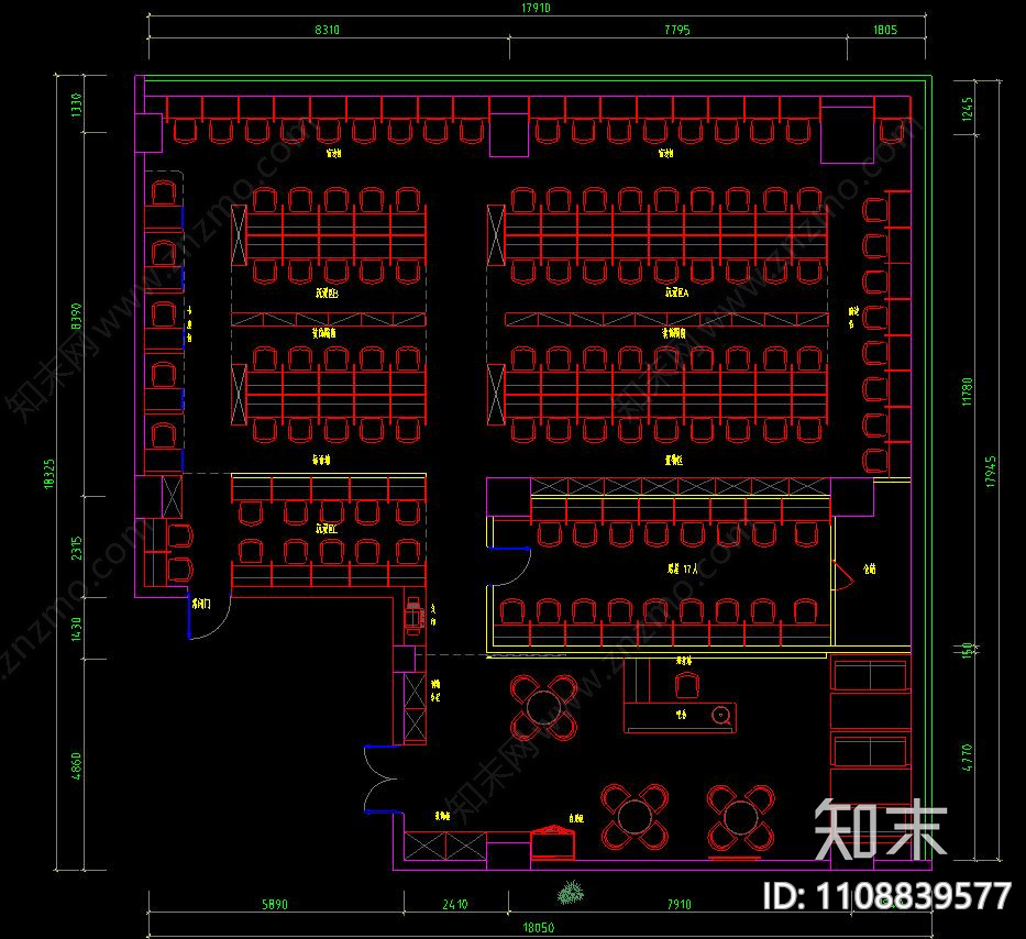 自习室施工图下载【ID:1108839577】