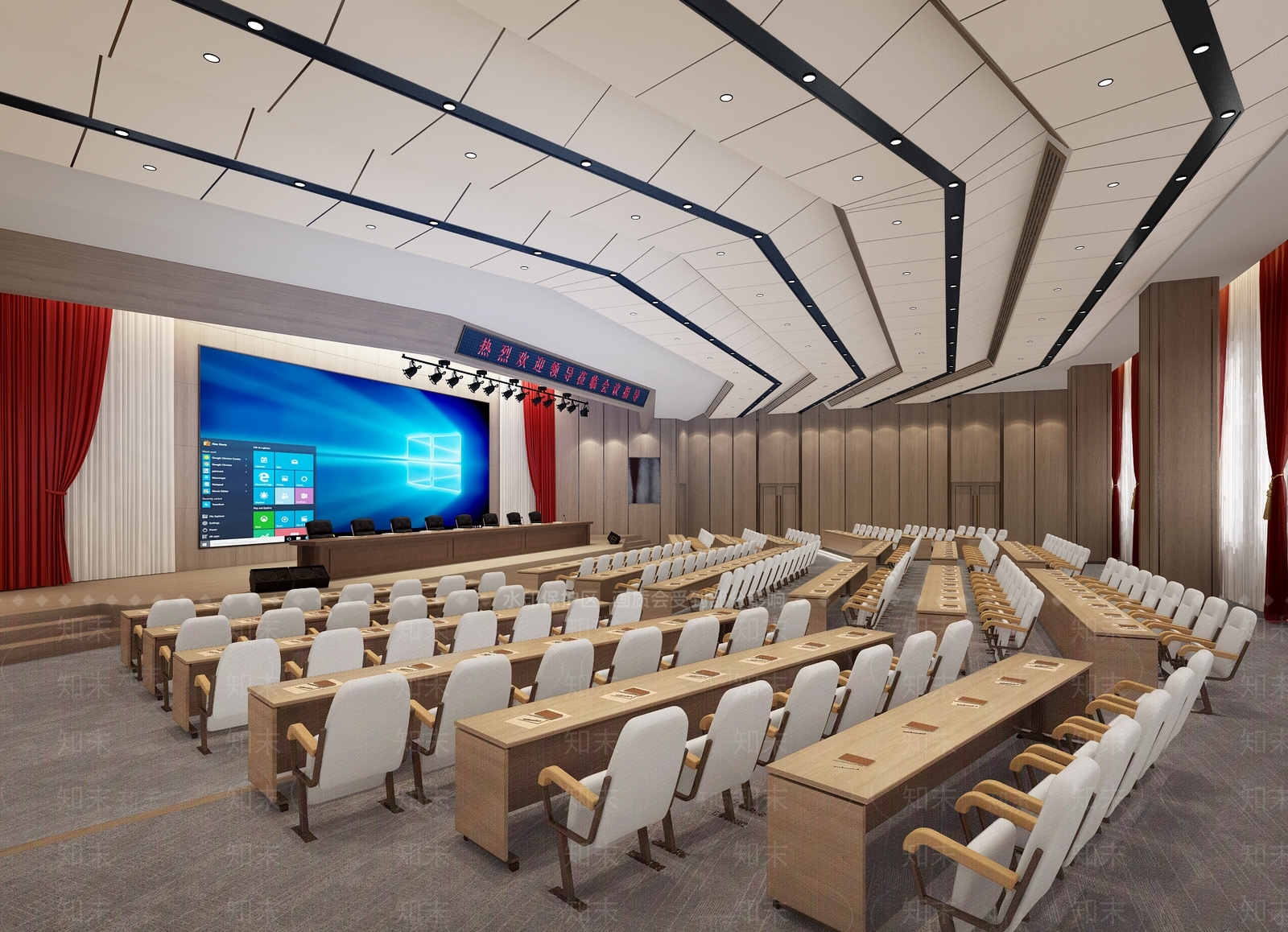 现代报告厅3D模型下载【ID:1108847222】