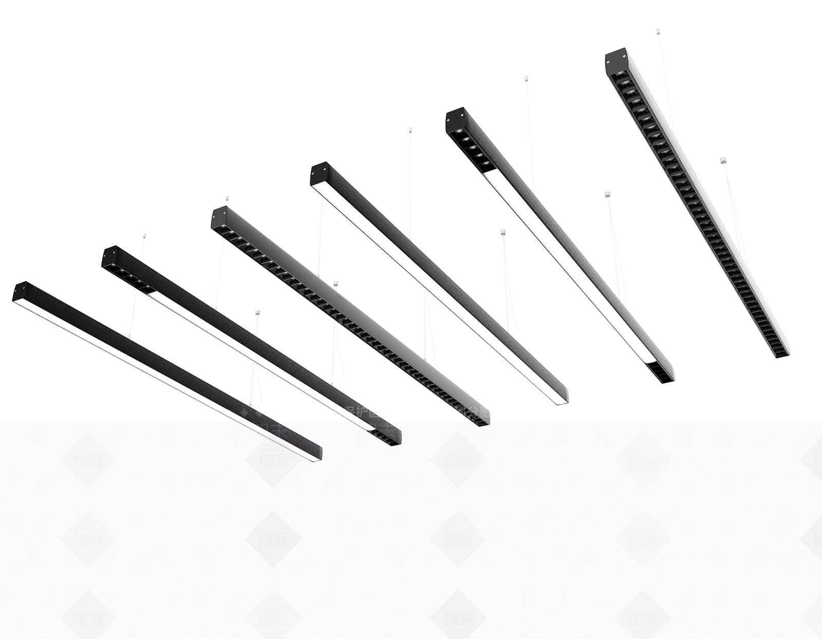 现代办公室吊灯3D模型下载【ID:1108847357】