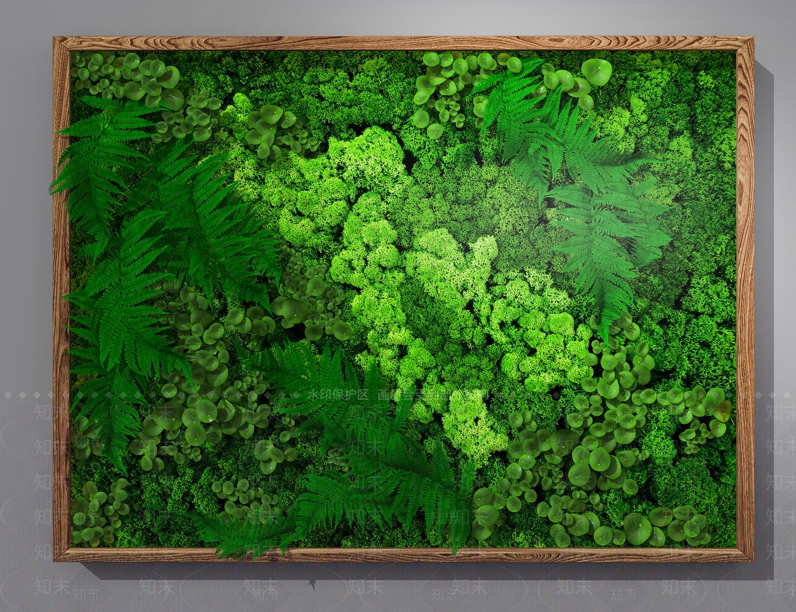 现代绿植墙3D模型下载【ID:1109001240】