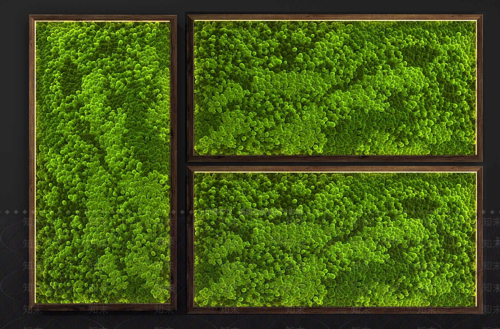 现代植物墙3D模型下载【ID:1109001110】