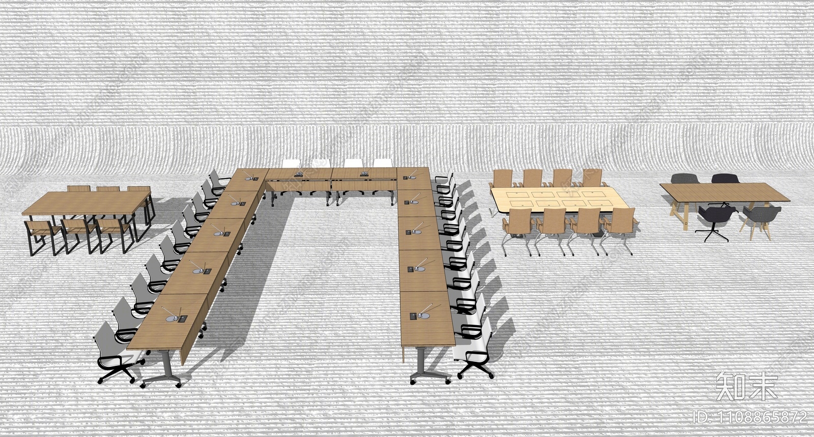 现代会议桌SU模型下载【ID:1108865872】